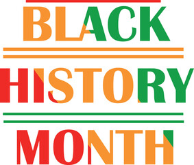 African American history month typography design