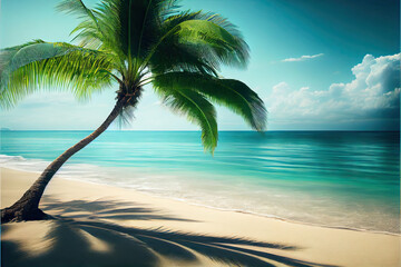 Obraz na płótnie Canvas Caribbean beach - Generated by Generative AI