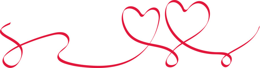 Calligraphic flourish heart. Hand drawn vintage wedding element. Swirl ornament