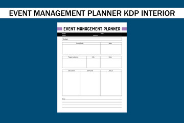 event management planner kdp interior