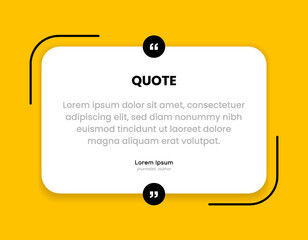 3D bubble testimonial banner, quote, infographic. Social media post template designs for quotes. Empty speech bubbles, quote bubbles and text box. Vector Illustration EPS10.