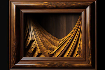 wood frame seeming glossy. Generative AI