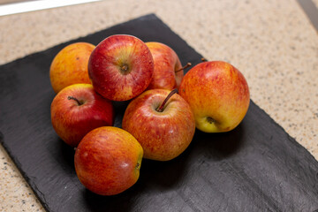 Apples freshly picked from the tree, 100% organic, natural and healthy, a natural source of vitamins and antioxidants