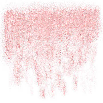 Rose gold glitter hand-drawn falling