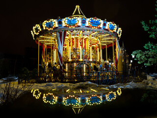 carousel at night