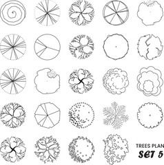 Architectural Drawing Trees Plan Set 5 © Natta