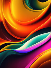 Abstract wavy pattern in vivid colors