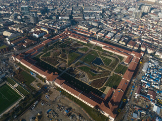 Obraz premium Rami Library (Rami Kutuphanesi) Drone Photo, Rami Eyup, Istanbul Turkey 