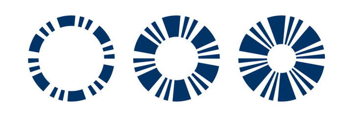 Set of Abstract Geometric Circle Design Elements.