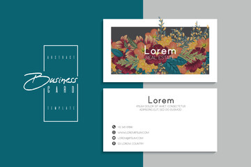 Vector abstract creative business cards (back and front set template)	

