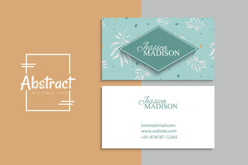 Vector abstract creative business cards (back and front set template)