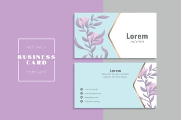 Vector abstract creative business cards (back and front set template)	
