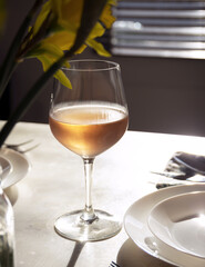 Glass of Orange Wine