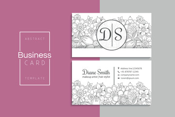 Vector abstract creative business cards (back and front set template)	
