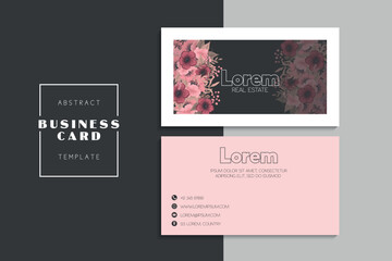 Vector abstract creative business cards (back and front set template)	
