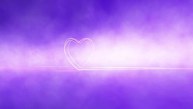 Seamless loop stroke lines heart symbol animation. Concept Valentine's Day.