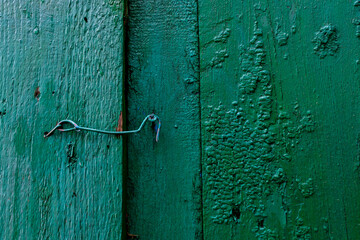 Homemade hook on the wicket.