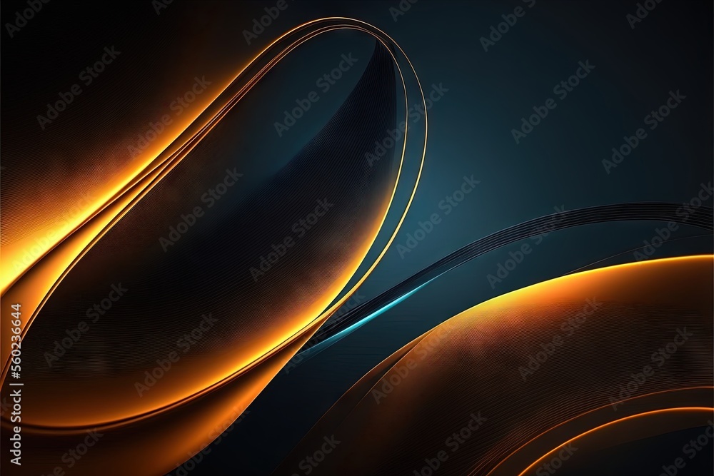 Poster a dark background with a yellow and blue design on it's side and a black background with a blue and 