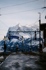 ski lift in the mountains