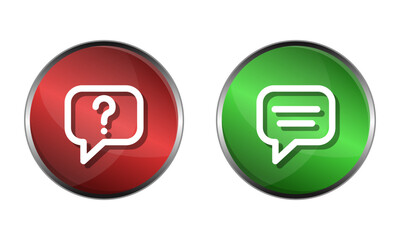 3D Question And Answer Icon Clip Art