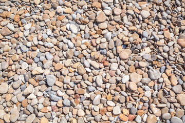 Kieselsteine am Strand