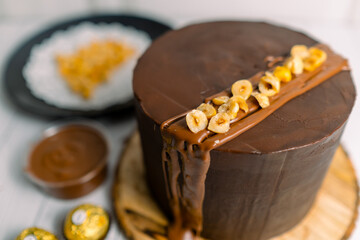 chocolate cake with hazelnuts