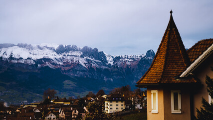 Obraz premium church in the mountain