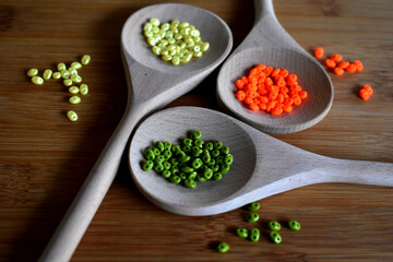 wooden spoons with beads