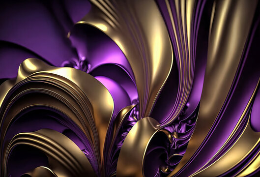 Abstract Background With Metallic Glitter Purple And Gold Color