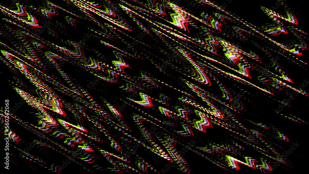 Poster glitch wavy distorted style background. digital modern effect of damaged screen, virus or bug made o