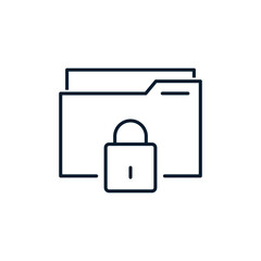 Business data protection technology concept. Vector icon isolated on white background.