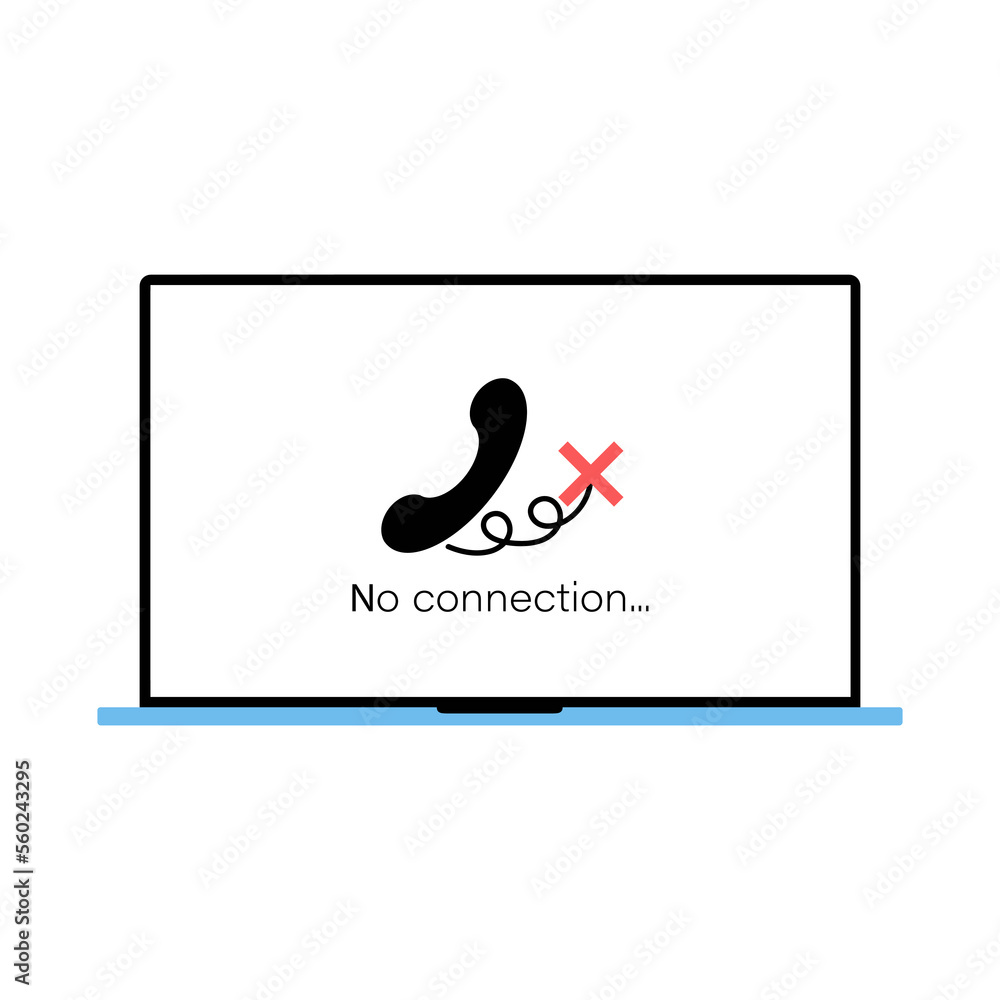 Poster no signal or lost connection. video call program window