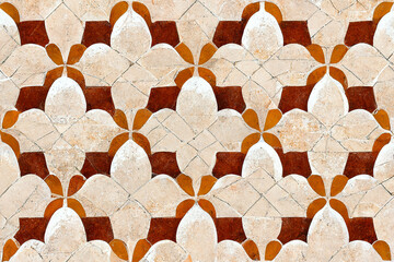Vintage tiles, seamless pattern, background
