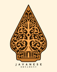 Javanese classic ornament vector design element