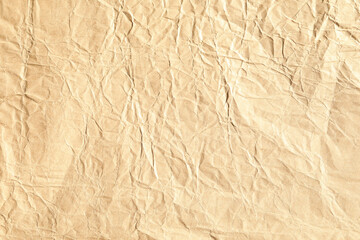 Old brown crumpled paper texture