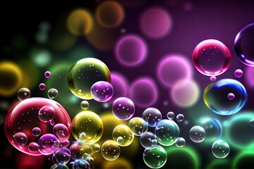 Desktop background backdrop bubbles, Generative AI