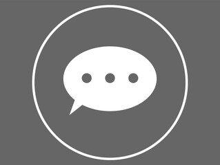 Fototapeta premium Chat icon. Speech bubble for social network, online chat isolated on background