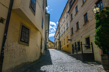 Bratislava, Slovakia. Beautiful old buildings and street in the old town