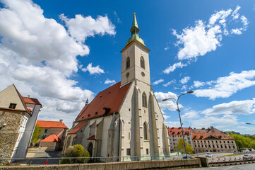 Obraz premium Bratislava, Slovakia. St. Martin's Cathedral, a 13th-century Gothic Romanesque Catholic cathedral