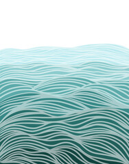 Fototapeta premium Sea background with waves. Vector illustration