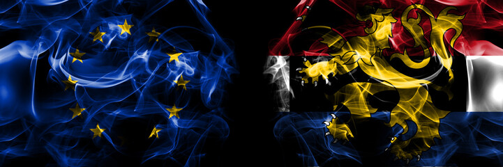 Flags of EU, European Union vs Organizations, Benelux