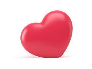 Red heart balloon love enamored Valentine's Day honeymoon festive holiday 3d icon realistic vector