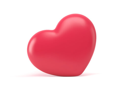 Red heart balloon love enamored Valentine's Day honeymoon festive holiday 3d icon realistic vector