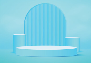 Abstract scene background with soft color podium for product presentation showcase
