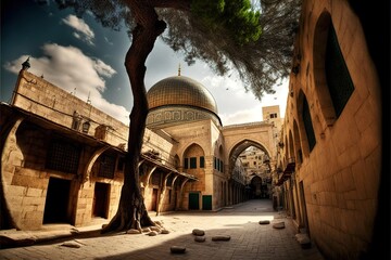 jerusalem ol city color illustration