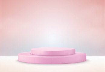 Abstract minimal scene with geometric 3d podium. product presentation, show cosmetic product display, mock up