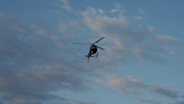 helicopter flying in the sky