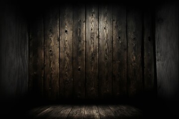dark grunge brown wood texture. Abstract background for floor or wall texture, generative ai
