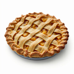 Delicious Apple Pie on a White Background