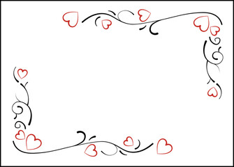 Romantic Valentine's Day Heart Frame